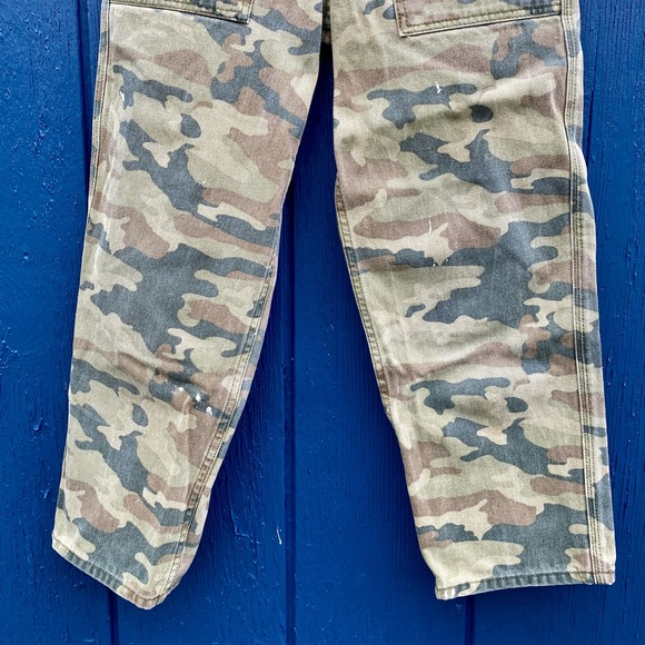 Free People Remy Green Camo High- Waisted Jeans - Picture 6 of 8